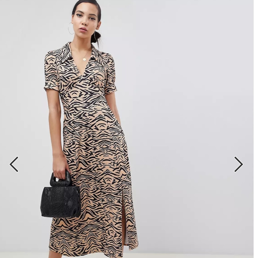 ASOS Tall animal print dress in size 8
